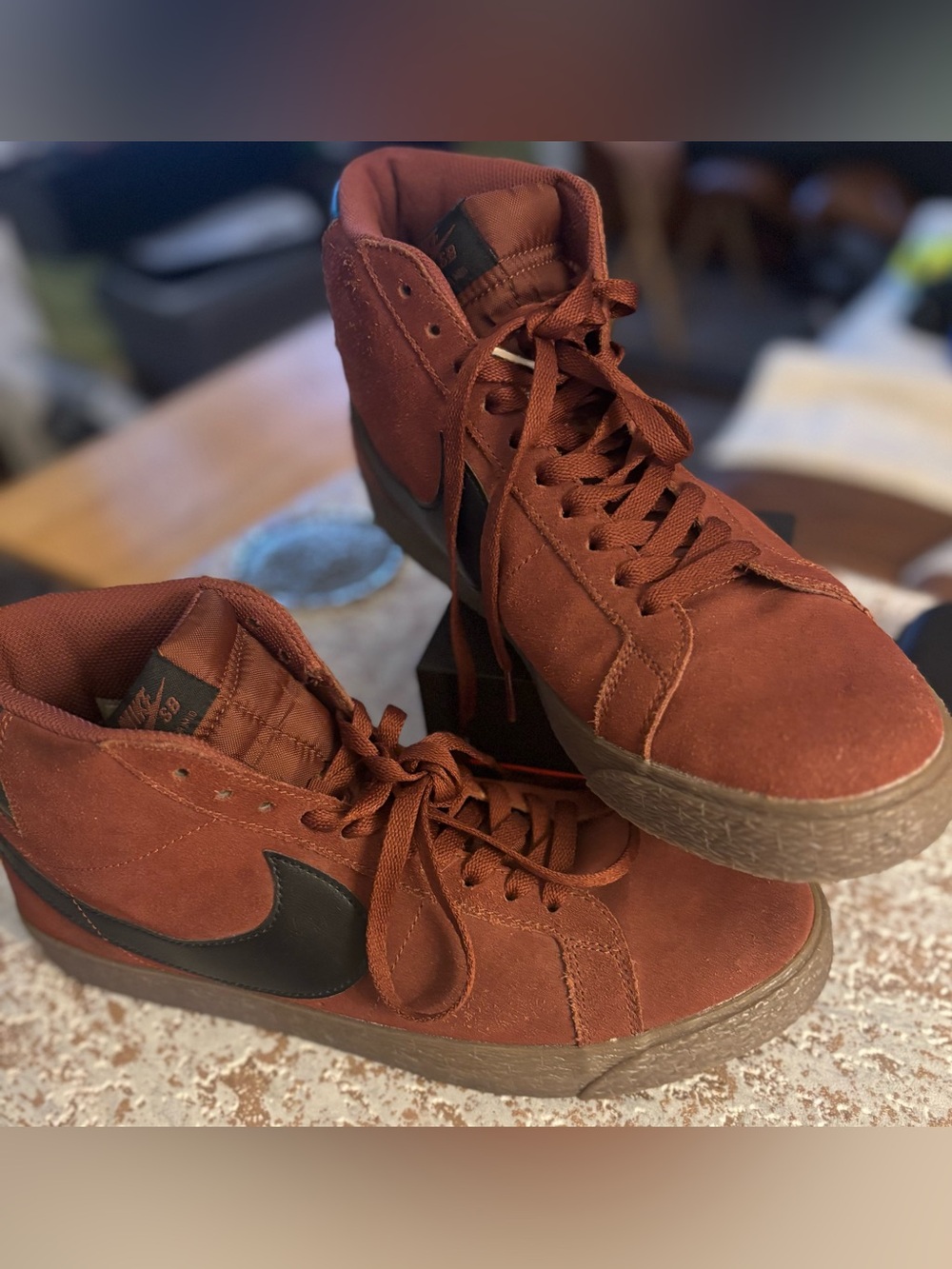 Nike SB Zoom Blazer Mid Oxen Brown /Black Gum Mens 11 Skate Sneaker Shoe